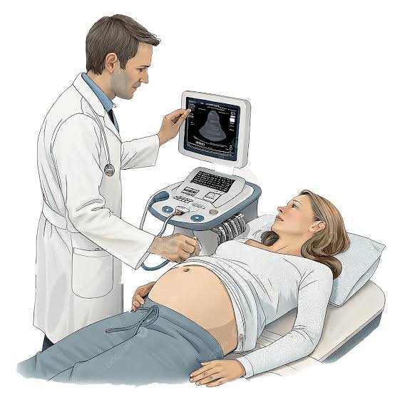 Profesional realizando un ultrasonido para observar el interior del cuerpo.