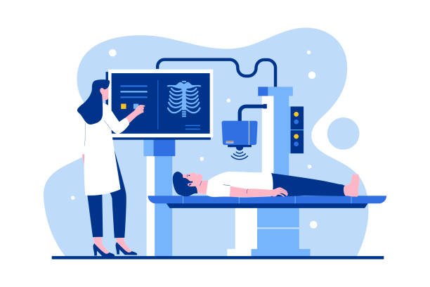 Imagen médica de rayos X utilizada para observar el interior del cuerpo.
